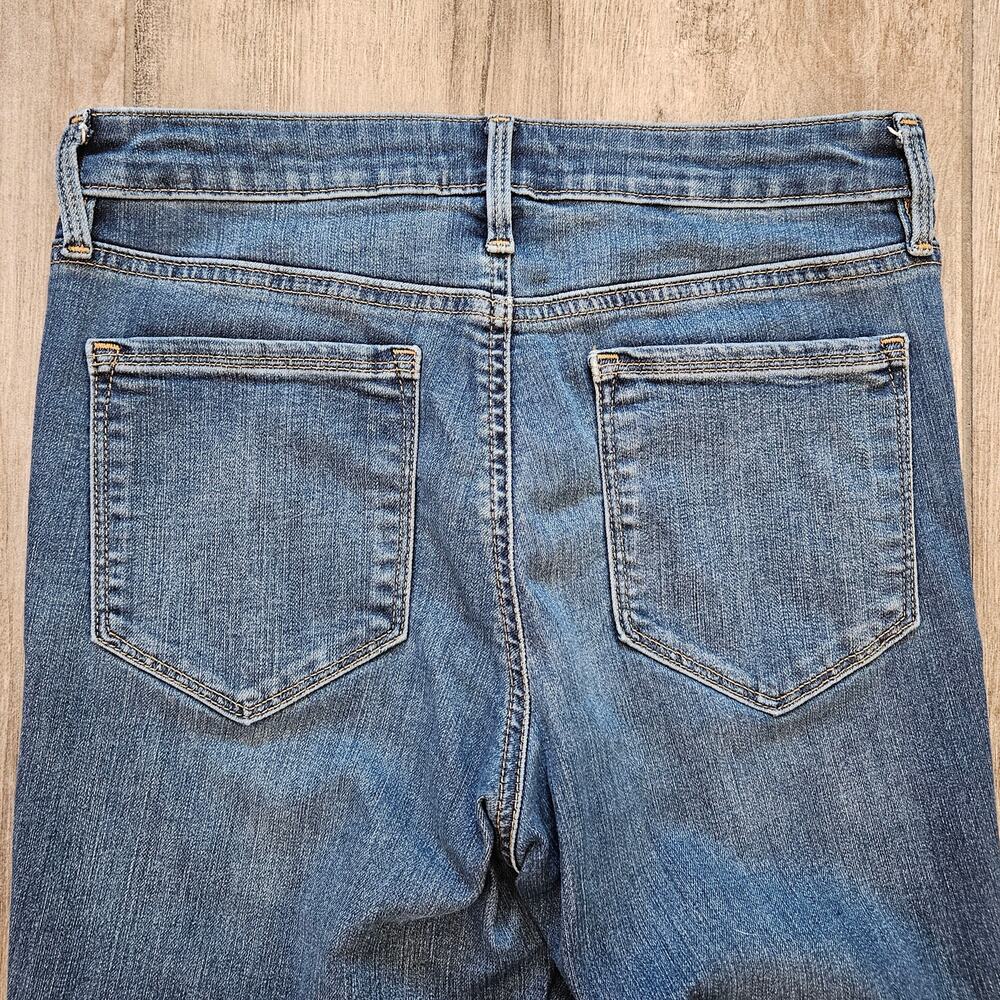 Athleta Sculptek High Rise Skinny Jeans Womens Size 4 Medium Wash Crop Stretch - Picture 9 of 11